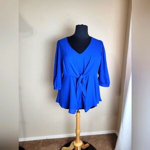 Torrid Tie Front Blouse